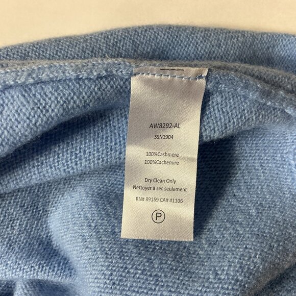 ATM Blue Open Front Long Sleeve 100% Cashmere Knit Cardigan Sweater S - Picture 6 of 6
